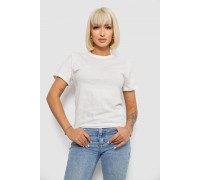 Футболка женская однотонная, цвет молочный, 129R8900