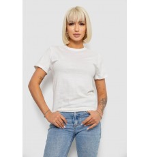 Футболка женская однотонная, цвет молочный, 129R8900