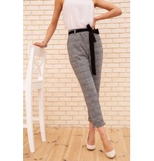 Жіночі вкорочені штани, в клітку, колір Сірий, 172R9313-1