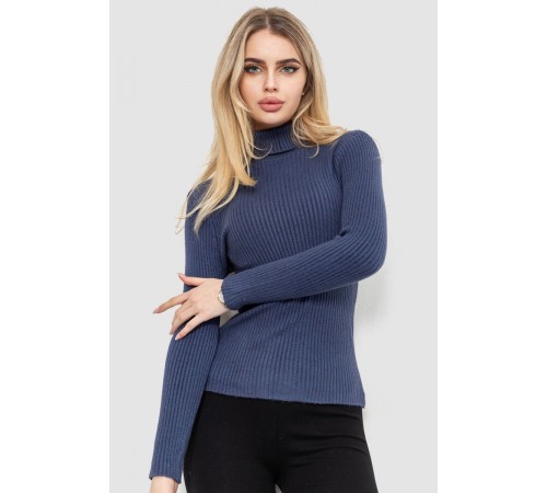 Гольф женский однотонный, цвет джинс, 244R001