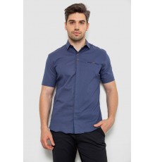 Сорочка чоловіча з принтом, колір джинс, 214R7125