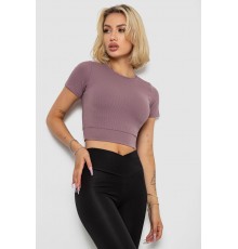 Футболка - топ женская в рубчик, цвет сливовый, 238R58210