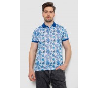 Поло чоловіче з принтом, колір синьо-молочний, 247R311