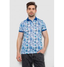 Поло чоловіче з принтом, колір синьо-молочний, 247R311