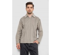 Кофта чоловіча на блискавці в смужку, колір оливковий, 238R123