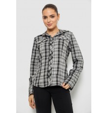 Сорочка жіноча в клітку, колір сірий, 230R064-1