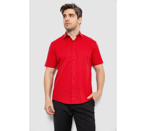 Сорочка чоловіча з принтом, колір червоний, 186R7338