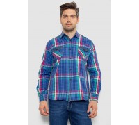 Рубашка мужская в клеточку, цвет разноцвет , 214R0743-1