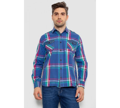 Сорочка чоловіча в клітинку, колір різноколір, 214R0743-1