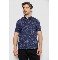 Рубашка мужская с принтом, цвет темно-синий, 214R6917-91