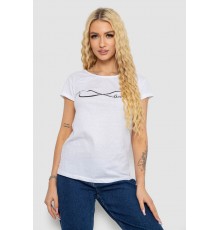 Футболка жіноча з принтом, колір білий, 244R2207