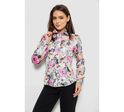 Рубашка c цветочным принтом, цвет разноцвет , 230R225