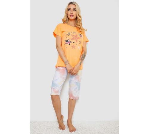 Піжама жіноча, колір помаранчевий, 243R50583
