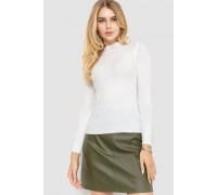 Водолазка жіноча однотонна, колір білий, 204R019