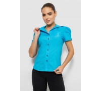 Рубашка женская однотонная, цвет голубой, 230R070