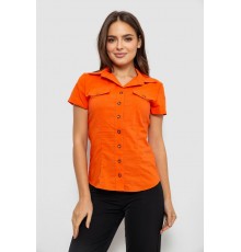 Сорочка жіноча однотонна, колір помаранчевий, 230R068-1