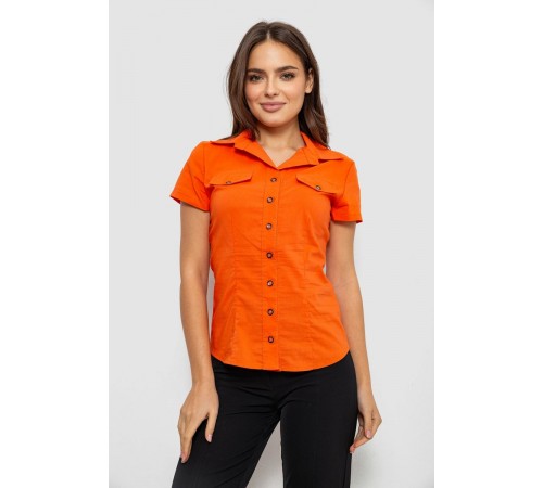 Сорочка жіноча однотонна, колір помаранчевий, 230R068-1