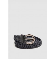Ремінь жіночий плетений текстильний, колір чорний, 196R1010W3