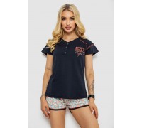 Пижама женская с принтом, цвет синий, 243R0004-P10