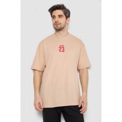 Футболка мужская с принтом, цвет бежевый, 244R7024