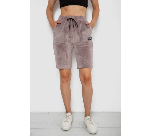 Шорты женские велюровые, цвет мокко, 238R58169-1