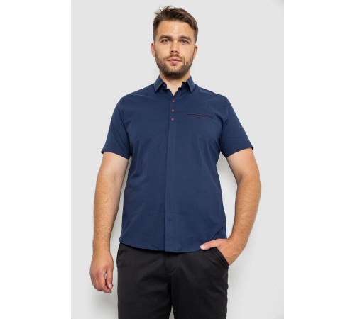 Сорочка чоловіча, колір темно-синій, 214R7326-1