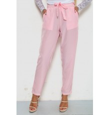 Брюки женские шифоновые, цвет розовый, 244R285