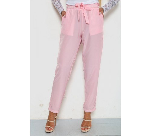 Брюки женские шифоновые, цвет розовый, 244R285