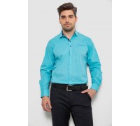 Сорочка чоловіча з принтом, колір бірюзовий, 214R7172