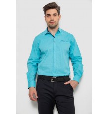 Сорочка чоловіча з принтом, колір бірюзовий, 214R7172