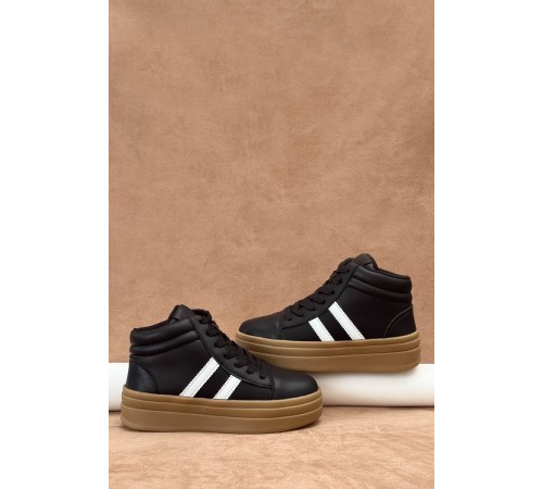 Кросівки жіночі демісезонні, колір чорно-білий, 248RWA180-5