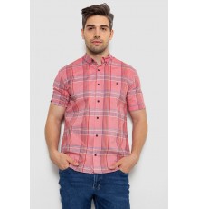 Сорочка чоловіча в клітку, колір кораловий, 214R244564