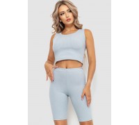 Костюм жіночий в рубчик повсякденний, колір сірий, 214R700