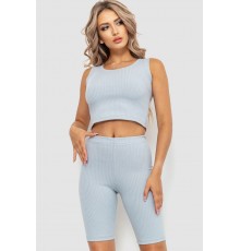 Костюм жіночий в рубчик повсякденний, колір сірий, 214R700