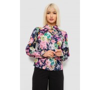 Блуза з квітковим принтом, колір синій, 230R226