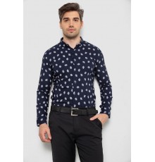 Сорочка чоловіча з принтом, колір синій, 214R807