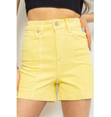 Джинсові шорти жіночі, колір жовтий, 214R245