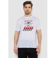 Футболка чоловіча з принтом, колір білий, 244R6020