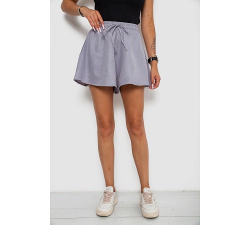 Шорти жіночі однотонні, колір сірий, 102R5256-6