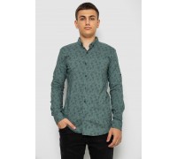 Сорочка чоловіча з принтом, колір оливковий, 214R1029