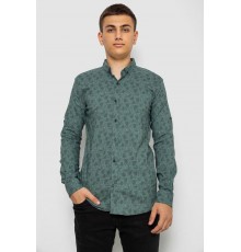 Сорочка чоловіча з принтом, колір оливковий, 214R1029