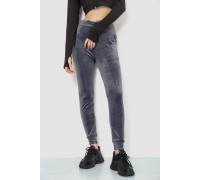 Спорт штаны женские велюровые, цвет серый, 244R5571