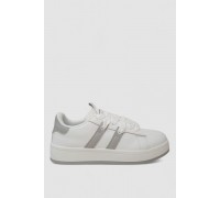 Кросівки жіночі шкіра, колір біло-сірий, 248RJH900-11