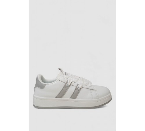 Кросівки жіночі шкіра, колір біло-сірий, 248RJH900-11