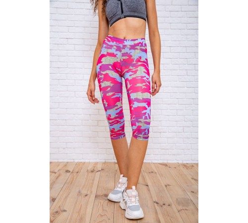 Женские велотреки, принтованные, малиново-фиолетового цвета, 172R4010