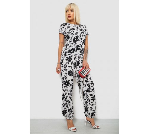 Костюм жіночий повсякденний з принтом, колір молочний, 257R815