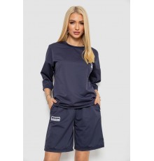 Костюм жіночий однотонний, колір темно-сірий, 238R116-1