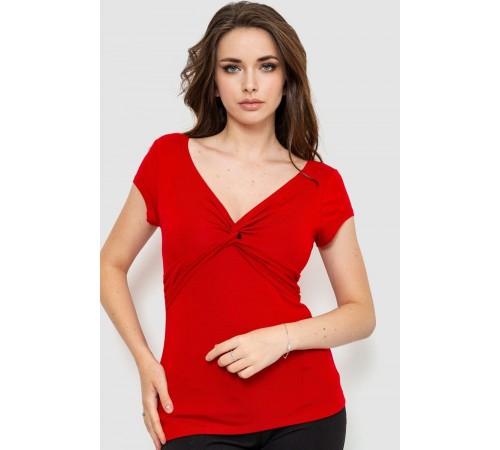 Футболка женская, цвет красный, 186R606