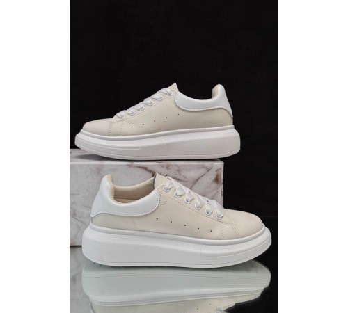 Кросівки жіночі демісезонні, колір біло-бежевий, 248RM10