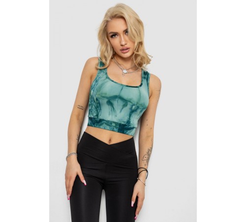 Майка-топ, колір зелений, 238R58264